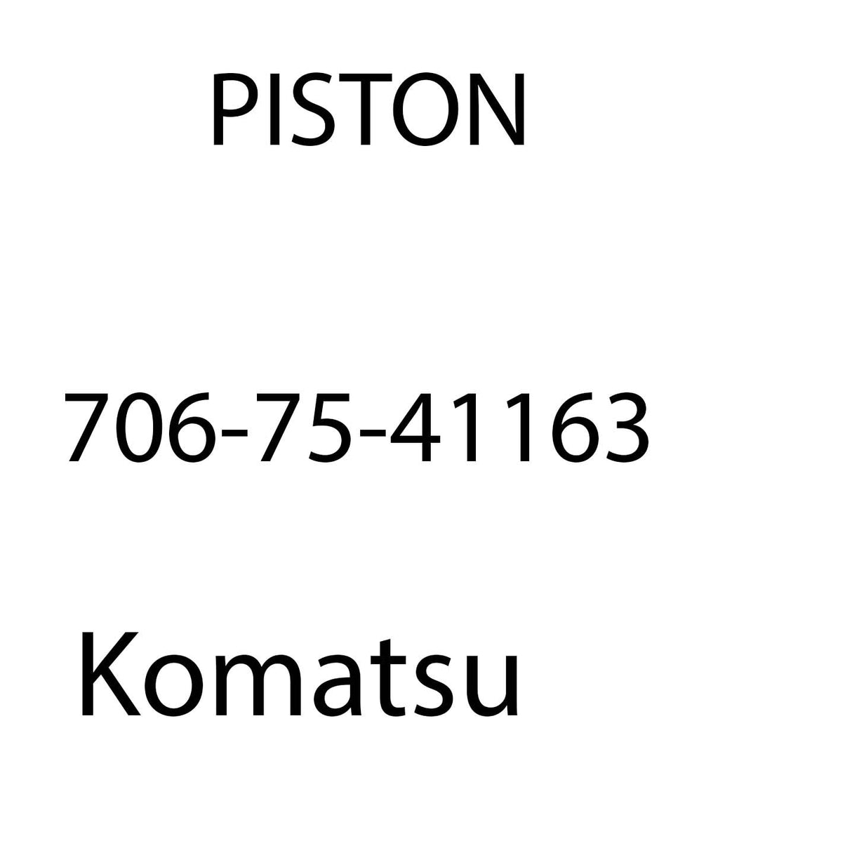 KIAN-KOMATSU COLLECTION || 706-75-41163