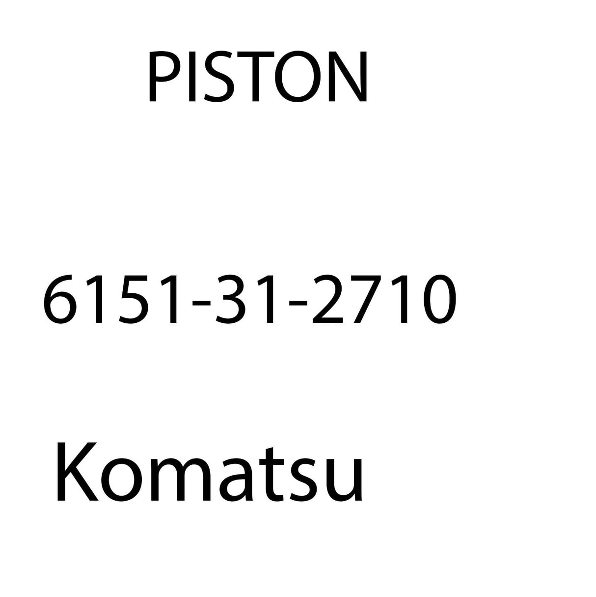 KIAN-KOMATSU COLLECTION || 6151-31-2710