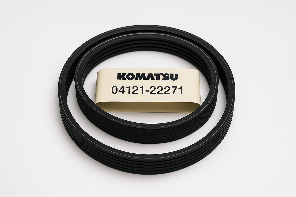 Komatsu 04121-22271  BELT-V 根据品牌，描述，件号生成不带任何水印等信息的正方形产品图